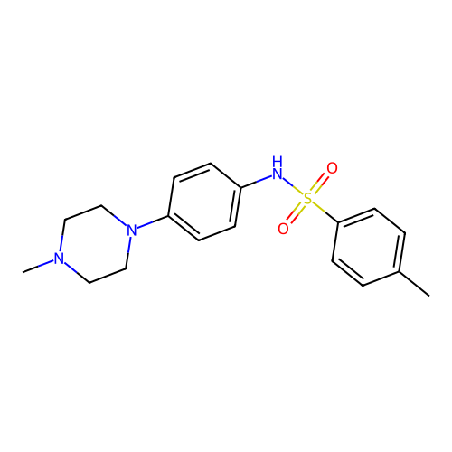 4-methyl-N-[4-(4-methylpiperazin-1-yl)phenyl]benzenesulfonamide structure