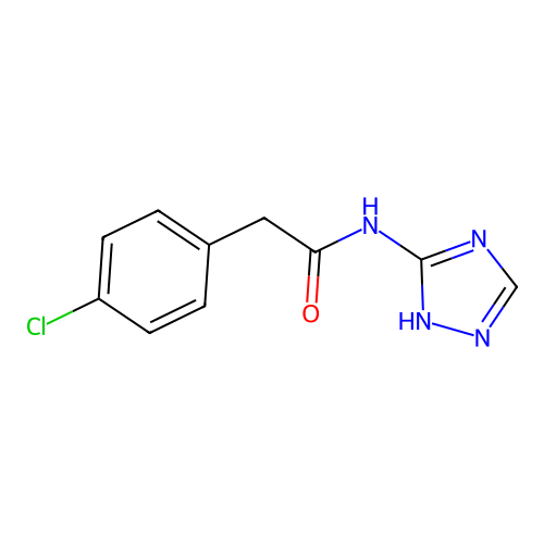 2-(4-chlorophenyl)-N-(1H-1,2,4-triazol-3-yl)acetamide structure