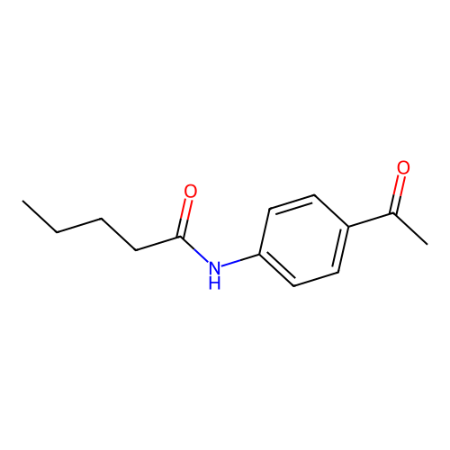 N-(4-acetylphenyl)pentanamide structure