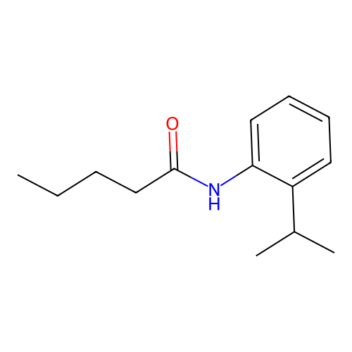 N-(2-isopropylphenyl)pentanamide structure