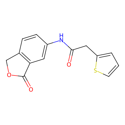 N-(3-Oxo-1,3-dihydro-isobenzofuran-5-yl)-2-thiophen-2-yl-acetamide structure
