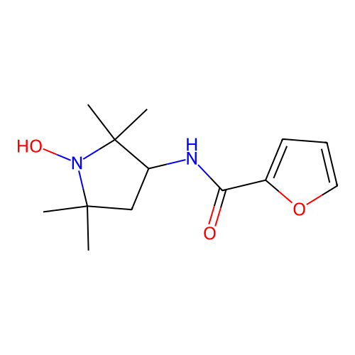 N-(1-hydroxy-2,2,5,5-tetramethylpyrrolidin-3-yl)furan-2-carboxamide structure