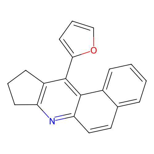 11-(2-furyl)-9,10-dihydro-8H-benzo[f]cyclopenta[b]quinoline structure