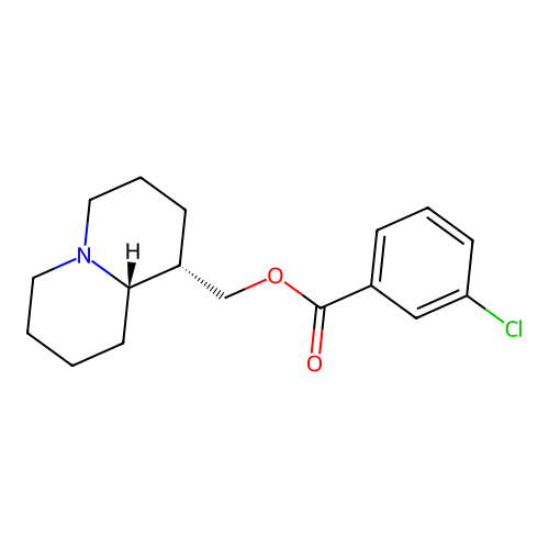 ((1S,9aS)-octahydro-1H-quinolizin-1-yl)methyl 3-chlorobenzoate structure