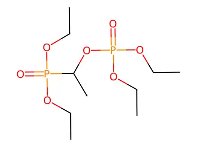 Phosphoric acid, 1-(diethoxyphosphinyl)ethyl diethyl ester structure