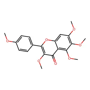3,4',5,6,7-Pentamethoxyflavone structure