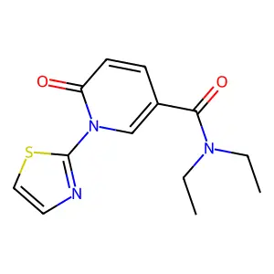 3-Pyridineacetamide, 1,6-dihydro-N,N-diethyl-6-oxo-1-(2-thiazolyl)- structure