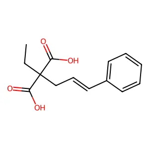 2-Ethyl-2-(3-phenylprop-2-enyl)propanedioic acid structure