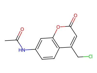 N-[4-(chloromethyl)-2-oxo-2H-chromen-7-yl]acetamide structure