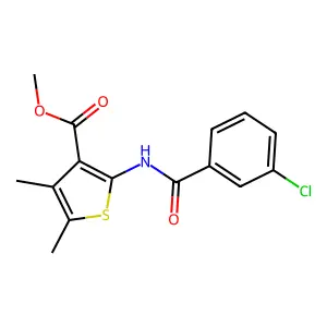 Methyl 2-(3-chlorobenzamido)-4,5-dimethylthiophene-3-carboxylate structure