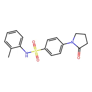 N-(2-methylphenyl)-4-(2-oxopyrrolidin-1-yl)benzenesulfonamide structure