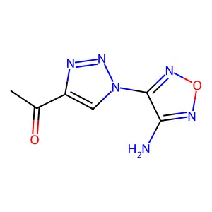1-[1-(4-Amino-1,2,5-oxadiazol-3-yl)-1H-1,2,3-triazol-4-yl]ethanone structure