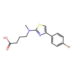 4-[[4-(4-Bromophenyl)-1,3-thiazol-2-yl]-methylamino]butanoic acid structure