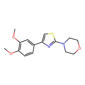 4-[4-(3,4-Dimethoxyphenyl)-1,3-thiazol-2-yl]morpholine structure