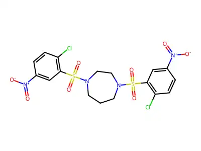 1,4-Bis(2-chloro-5-nitrobenzenesulfonyl)-1,4-diazepane structure