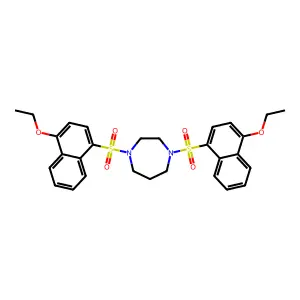 1,4-Bis[(4-ethoxynaphthalen-1-yl)sulfonyl]-1,4-diazepane structure