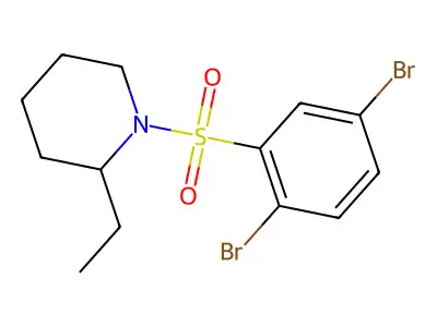 1-(2,5-Dibromobenzenesulfonyl)-2-ethylpiperidine structure