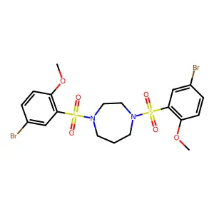1,4-Bis(5-bromo-2-methoxybenzenesulfonyl)-1,4-diazepane structure