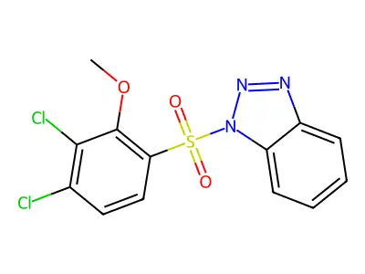 1-(3,4-dichloro-2-methoxybenzenesulfonyl)-1H-1,2,3-benzotriazole structure