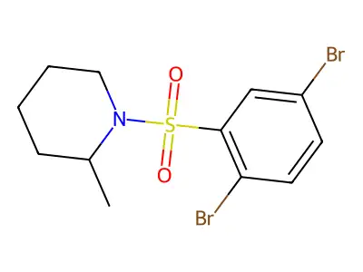 1-(2,5-Dibromophenyl)sulfonyl-2-methylpiperidine structure