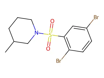 1-(2,5-Dibromophenyl)sulfonyl-3-methylpiperidine structure