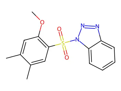 1-(2-Methoxy-4,5-dimethylphenyl)sulfonylbenzotriazole structure