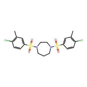 1,4-Bis[(4-chloro-3-methylphenyl)sulfonyl]-1,4-diazepane structure