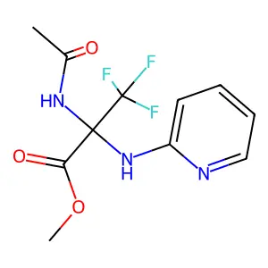 Methyl 2-acetamido-3,3,3-trifluoro-2-(pyridin-2-ylamino)propanoate structure
