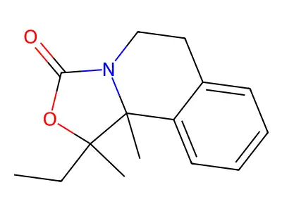 1-Ethyl-1,10b-dimethyl-1,5,6,10b-tetrahydro-oxazolo[4,3-a]isoquinolin-3-one structure