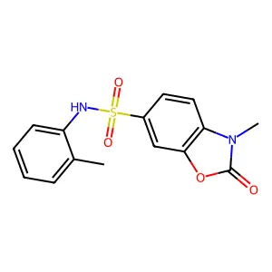 3-Methyl-N-(2-methylphenyl)-2-oxo-2,3-dihydro-1,3-benzoxazole-6-sulfonamide structure