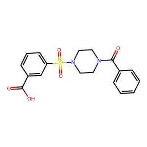 3-[(4-Benzoylpiperazin-1-yl)sulfonyl]benzoic acid structure