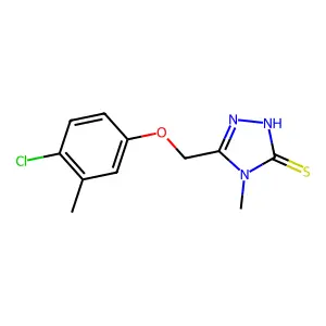 5-[(4-chloro-3-methylphenoxy)methyl]-4-methyl-4H-1,2,4-triazole-3-thiol structure