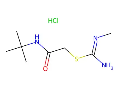 N-(tert-butyl)-2-[imino(methylamino)methylthio]acetamide structure