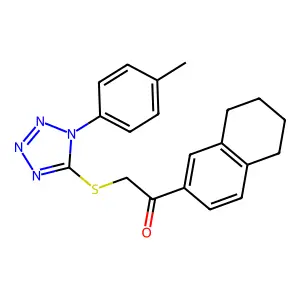 2-[[1-(4-Methylphenyl)-1H-tetrazol-5-yl]thio]-1-(5,6,7,8-tetrahydro-2-naphthalenyl)ethanone structure