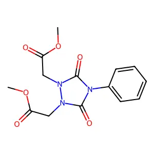 1,2-Dimethyl 3,5-dioxo-4-phenyl-1,2,4-triazolidine-1,2-diacetate structure