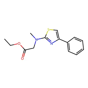 N-Methyl-N-(4-phenyl-2-thiazolyl)glycine ethyl ester structure