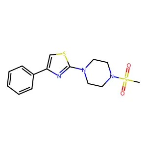 1-(Methylsulfonyl)-4-(4-phenyl-1,3-thiazol-2-yl)piperazine structure