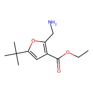 Ethyl 2-(aminomethyl)-5-(tert-butyl)furan-3-carboxylate structure