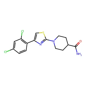 1-[4-(2,4-Dichlorophenyl)-1,3-thiazol-2-yl]piperidine-4-carboxamide structure
