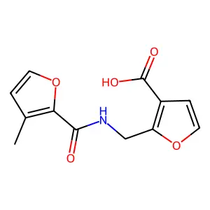 2-{[(3-Methyl-furan-2-carbonyl)-amino]-methyl}-furan-3-carboxylic acid structure
