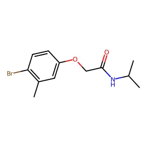 2-(4-bromo-3-methylphenoxy)-N-(propan-2-yl)acetamide structure