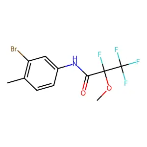 N-(3-bromo-4-methylphenyl)-2,3,3,3-tetrafluoro-2-methoxypropanamide structure