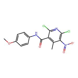 2,6-Dichloro-N-(4-methoxyphenyl)-4-methyl-5-nitro-3-pyridinecarboxamide structure