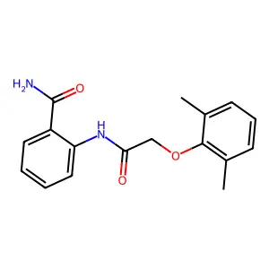2-{[(2,6-Dimethylphenoxy)acetyl]amino}benzamide structure