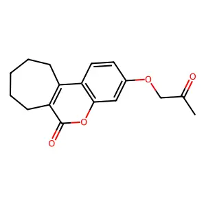 3-(2-oxopropoxy)-8,9,10,11-tetrahydrocyclohepta[c]chromen-6(7H)-one structure