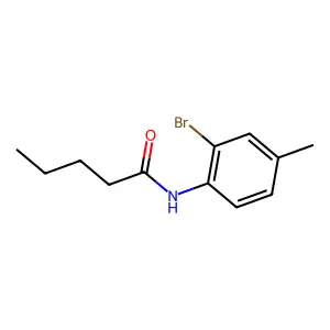 N-(2-bromo-4-methylphenyl)pentanamide structure