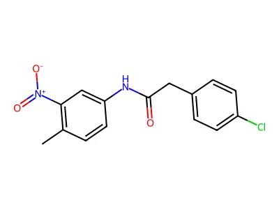 2-(4-chlorophenyl)-N-(4-methyl-3-nitrophenyl)acetamide structure