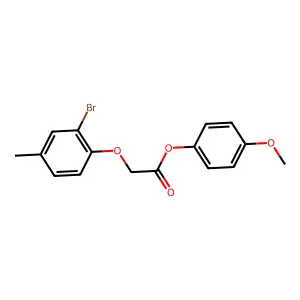 4-Methoxyphenyl (2-bromo-4-methylphenoxy)acetate structure