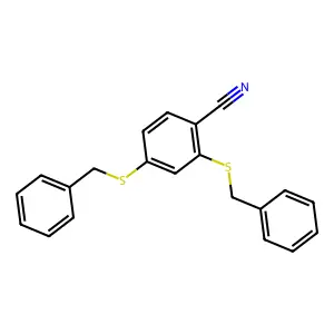 2,4-Bis(benzylthio)benzonitrile structure