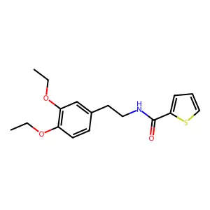 N-[2-(3,4-diethoxyphenyl)ethyl]thiophene-2-carboxamide structure